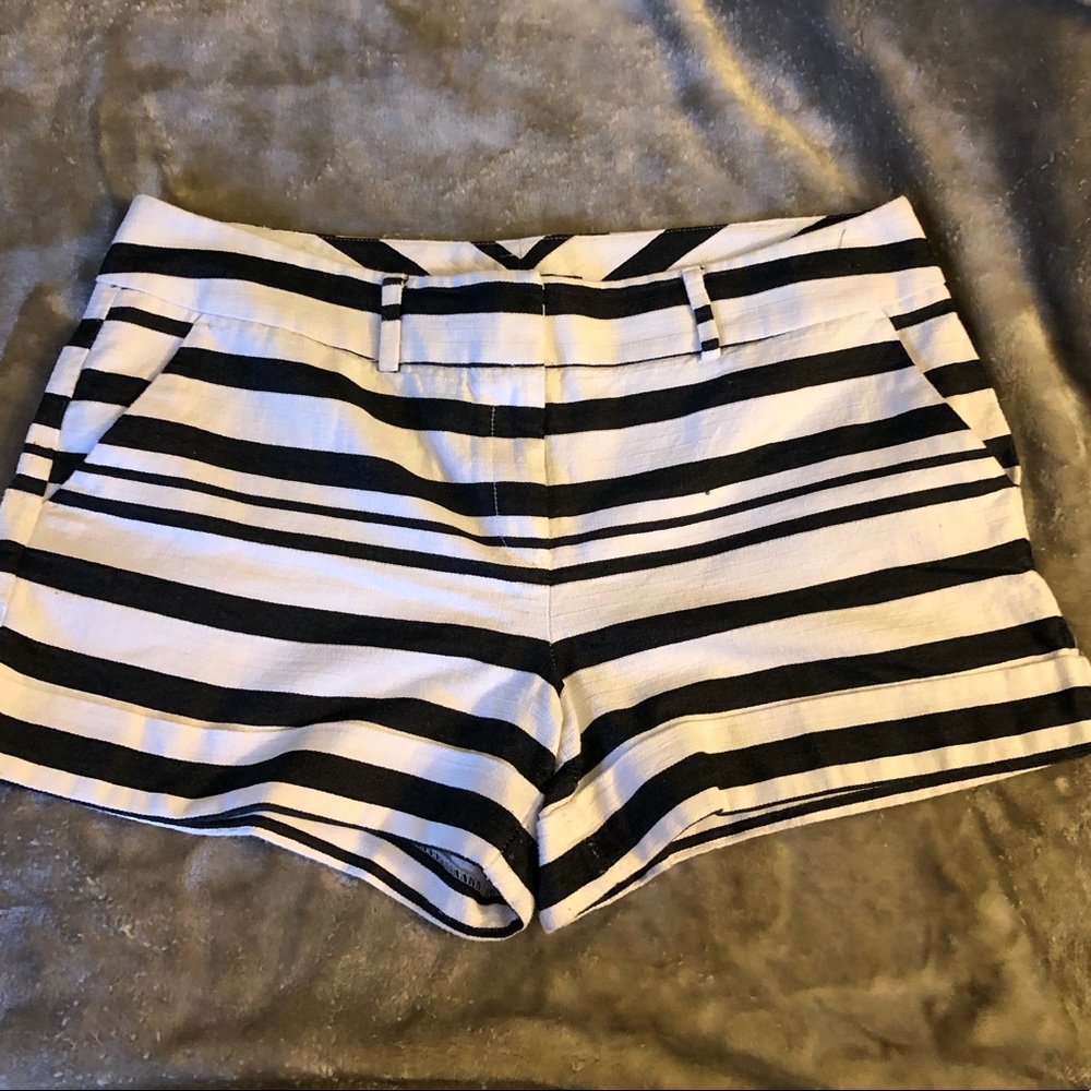Black and White Stripped Shorts